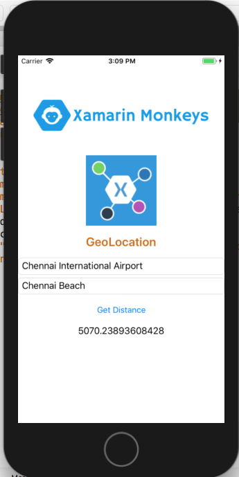 Xamarin.Forms - Get Distance Between Two Coordinates Using GeoLocation Using Xamarin.Essentials